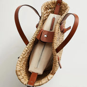 handmade wicker basket bag, view 5 - MRSLM