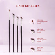 4-piece synthetic eye makeup brush set, view 2 - MRSLM