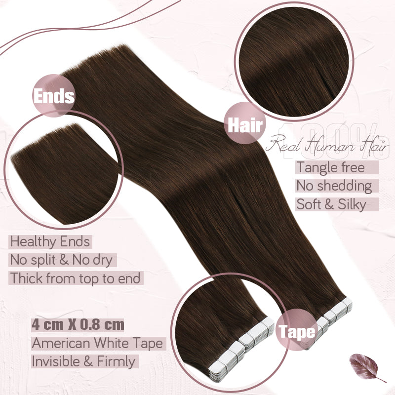 tape-in human hair extensions, view 9 - MRSLM