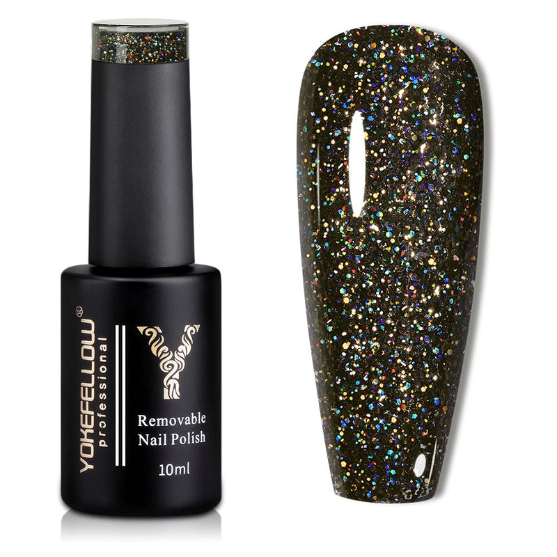 Esmalte em gel com glitter refletivo, 10ml