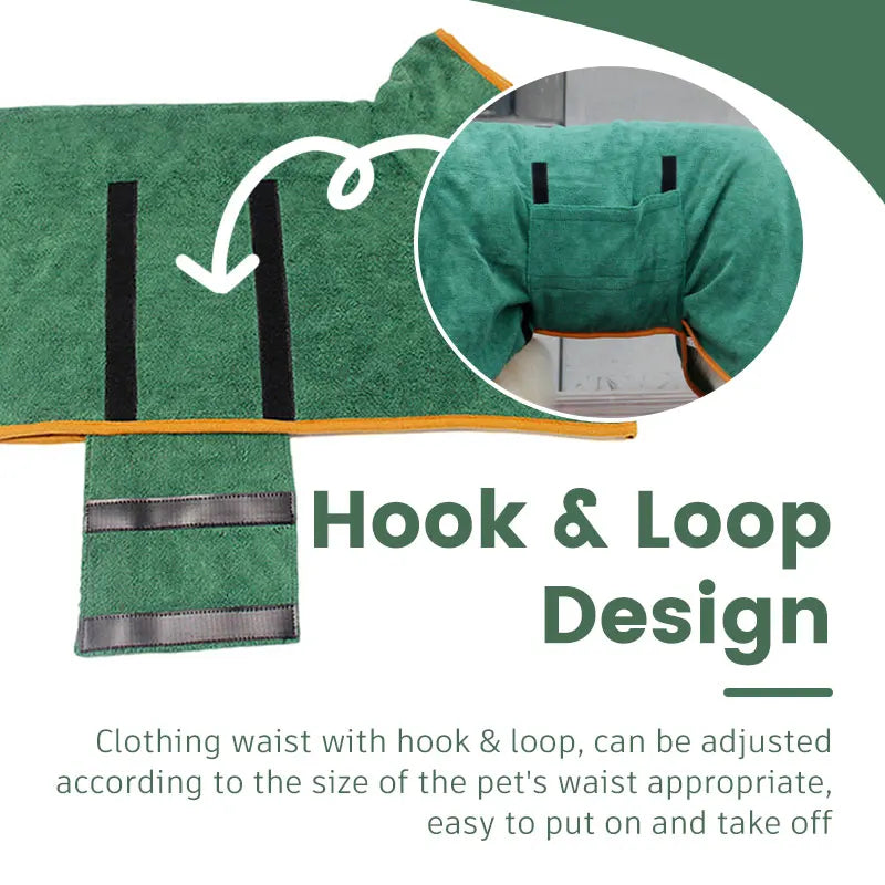 Microfiber dog bathrobe towel, view 10 - MRSLM