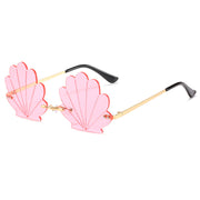 flower rimless retro sunglasses, view 3 - MRSLM