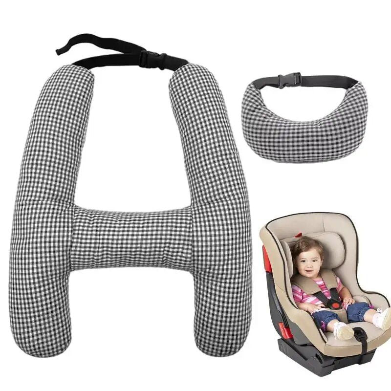 Comfort Kid & Adult Car Seat Neck Support Pillow - H-Shape Travel Cushion for Safe, Cozy Journeys