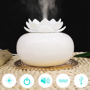 lotus ceramic air humidifier and aroma diffuser, view 3 - MRSLM