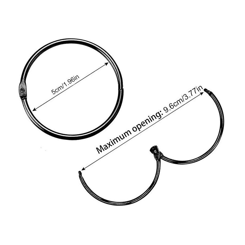 20 Stück offene Gardinenringe, 50 mm