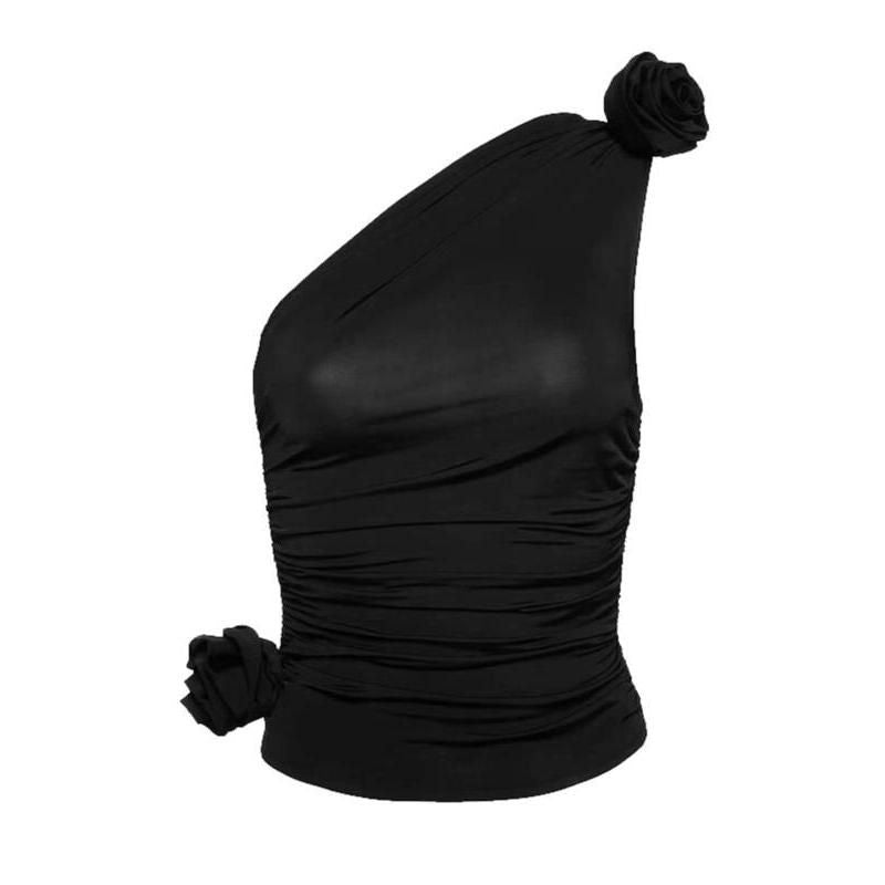 knit tank top with 3D rose, view 5 - MRSLM