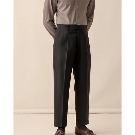 men's wool blend formal ankle pants, view 3 - MRSLM