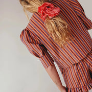 Vintage striped 2-piece summer outfit, view 5 - MRSLM