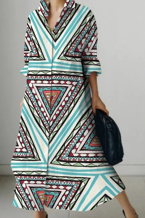 women's loose printed dress, view 15 - MRSLM