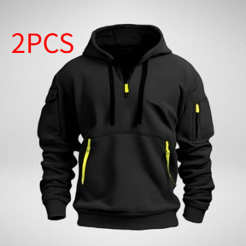 Dropped Shoulder Hooded Sweatshirt Men's Women's Plus Size Loose Pullover Fashion Sweatshirt