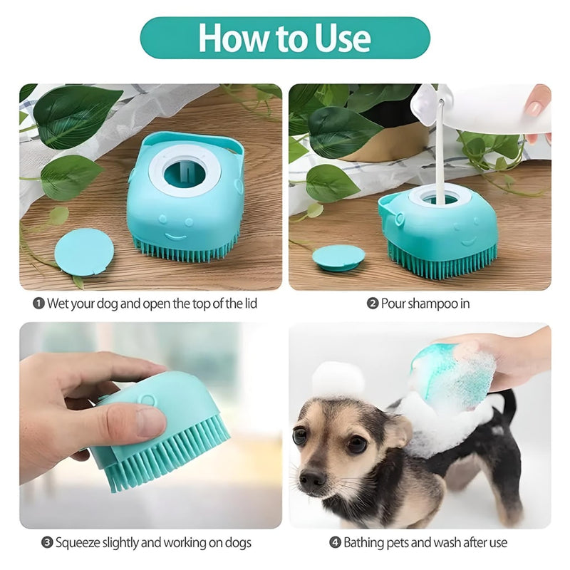 pet shampoo massager brush, view 9 - MRSLM