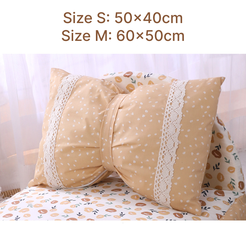 cute bow pet bed with detachable pillow, view 7 - MRSLM