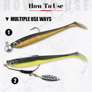 soft paddle tail swimbaits fishing lure set, view 28 - MRSLM