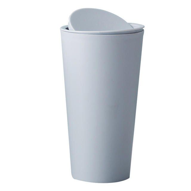 Compact Car and Desktop Mini Trash Bin with Lid