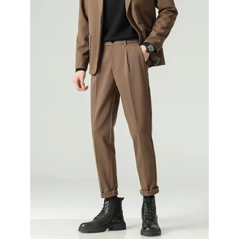 minimalist pleated suit pants, view 5 - MRSLM