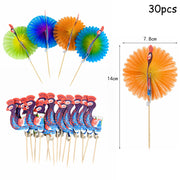 paper umbrella cake toppers, view 3 - MRSLM