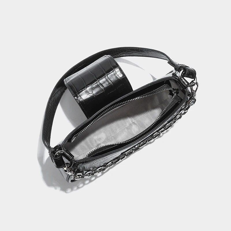 punk chain underarm purse, view 8 - MRSLM