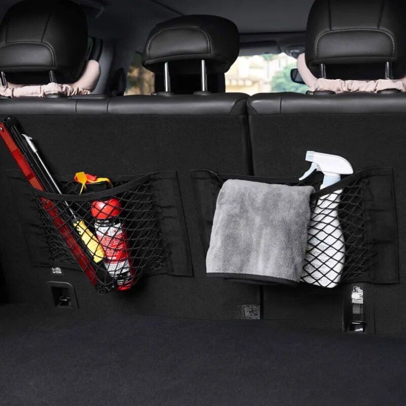 elastic car trunk storage net, view 5 - MRSLM