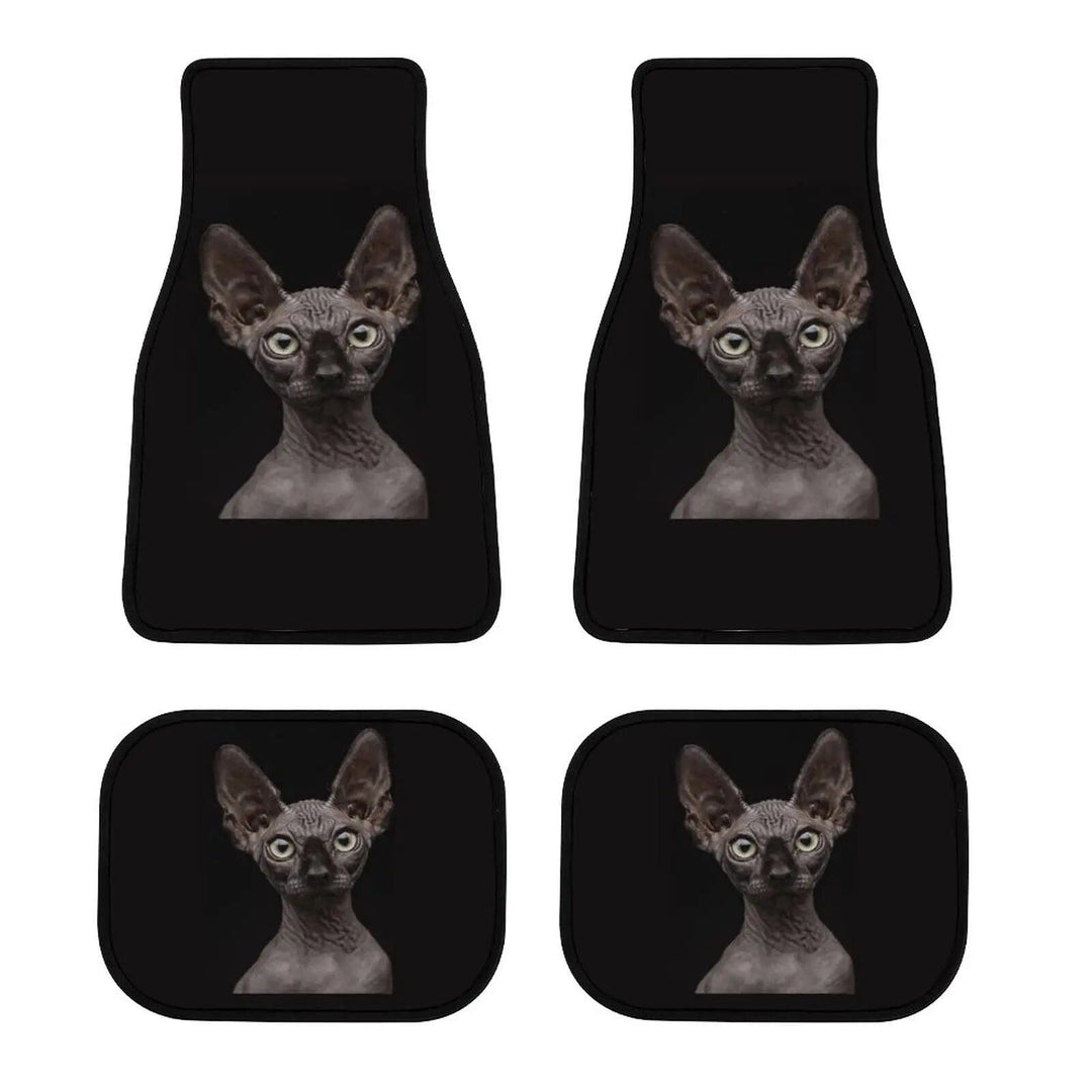 Universal Sphinx Cat Print Car Floor Mat Set (4-Piece)