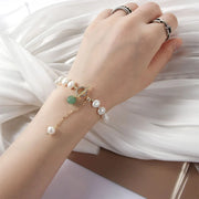 irregular pearl charm bracelet, view 4 - MRSLM