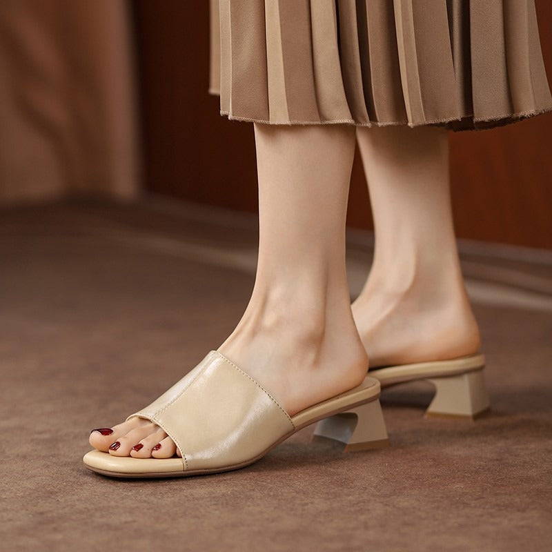 Chic Thick Heel Open Toe Sandals for Women