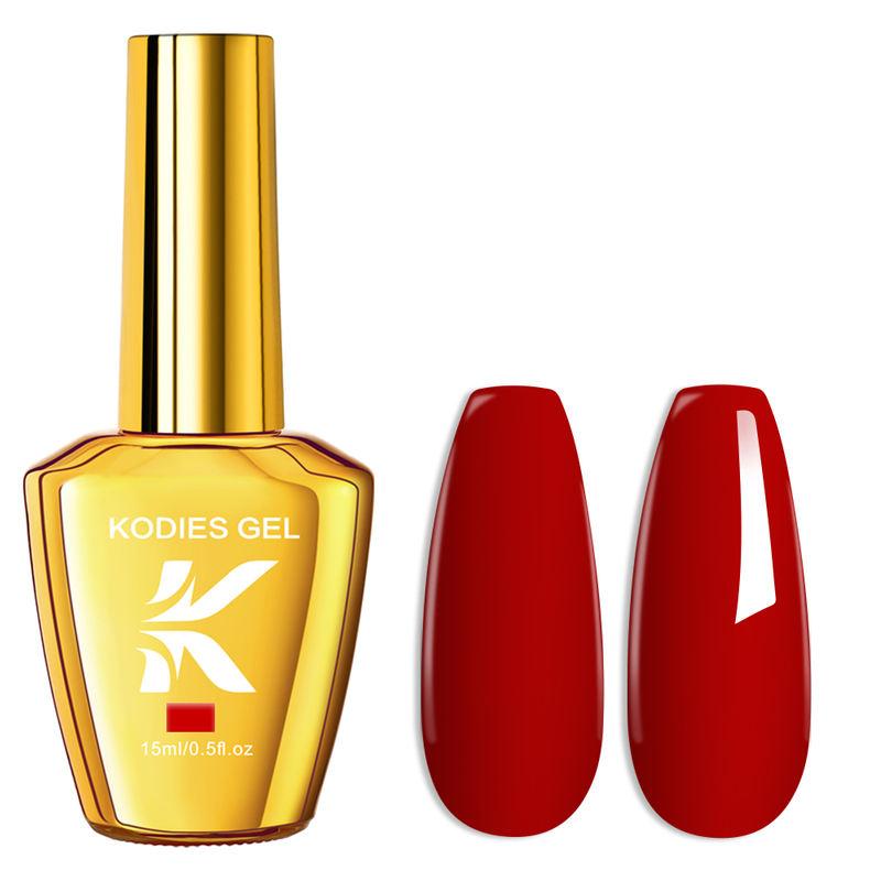 red gel nail polish, view 2 - MRSLM