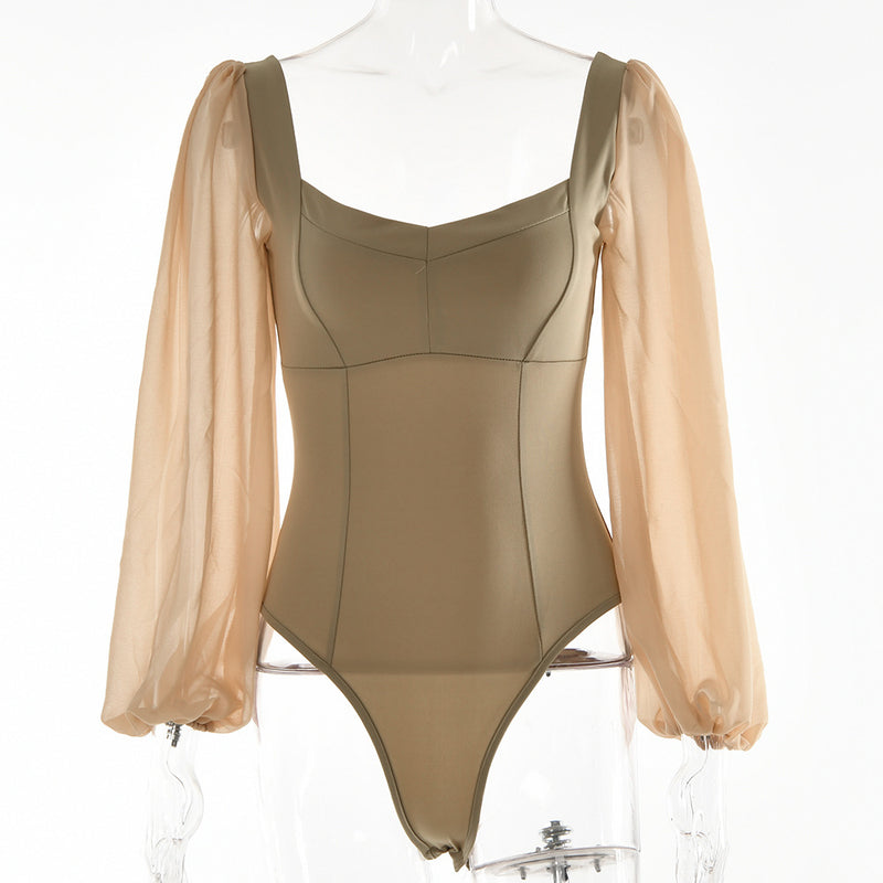 Underlay Fashion Long Sleeve One Piece