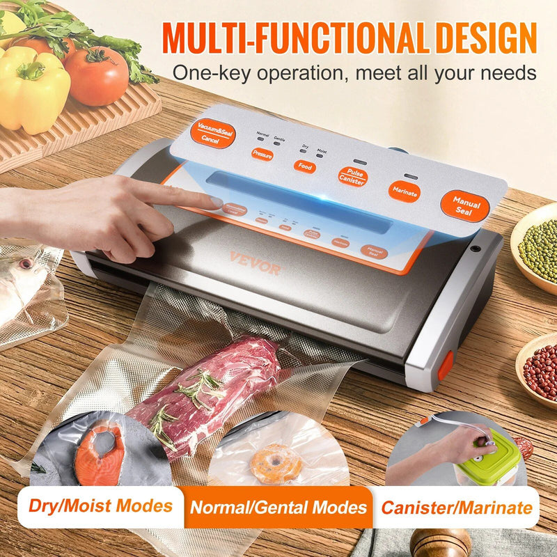 Automatic vacuum sealer machine with cutter, view 4 - MRSLM