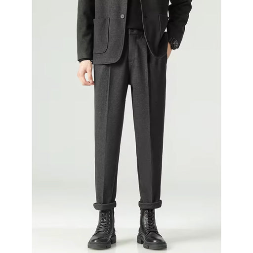 minimalist pleated suit pants, view 4 - MRSLM