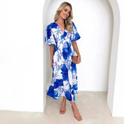 women's summer floral print dress, view 3 - MRSLM