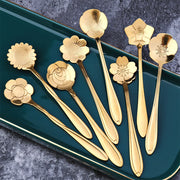 flower stainless steel spoon set, view 2 - MRSLM