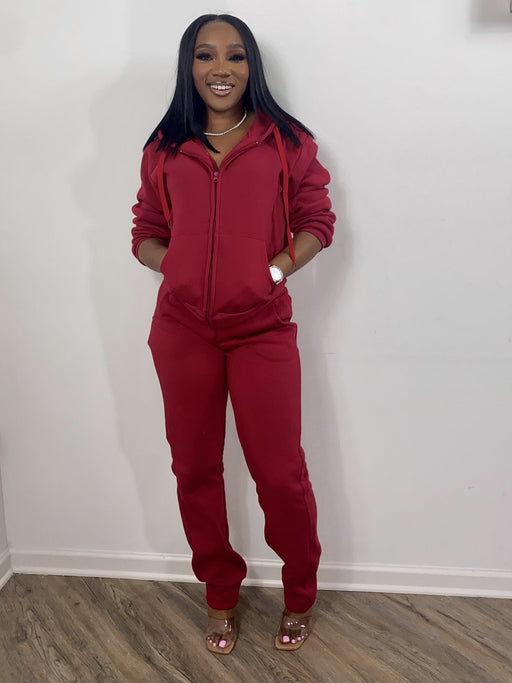 women's fleece pullover and straight pants sports set, view 3 - MRSLM
