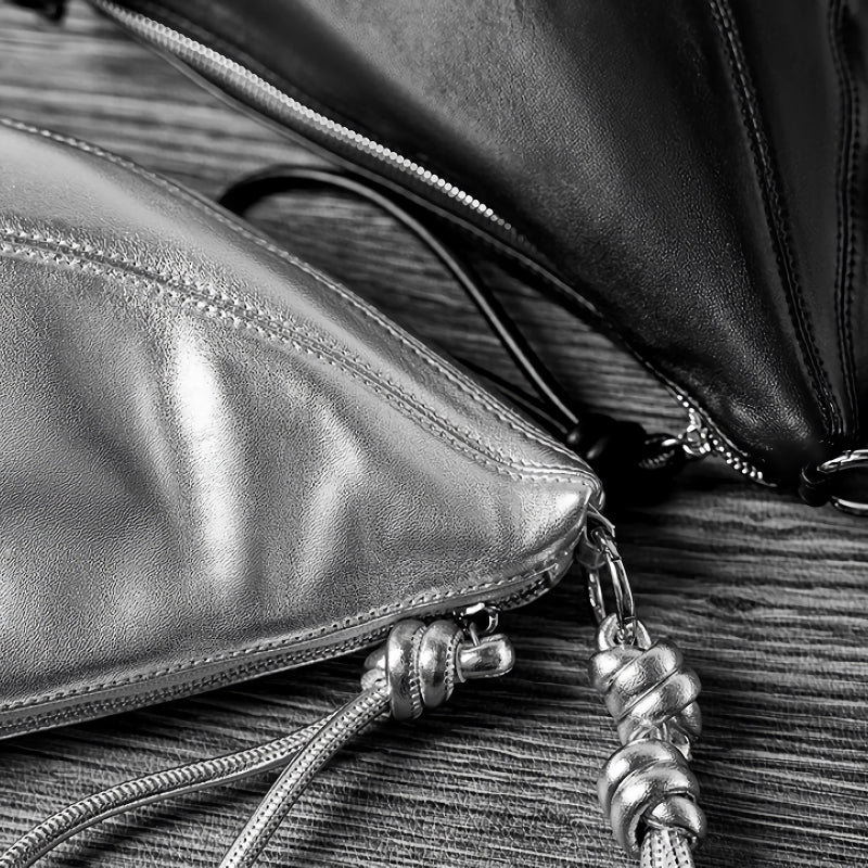 elegant soft leather dumpling bag, view 10 - MRSLM