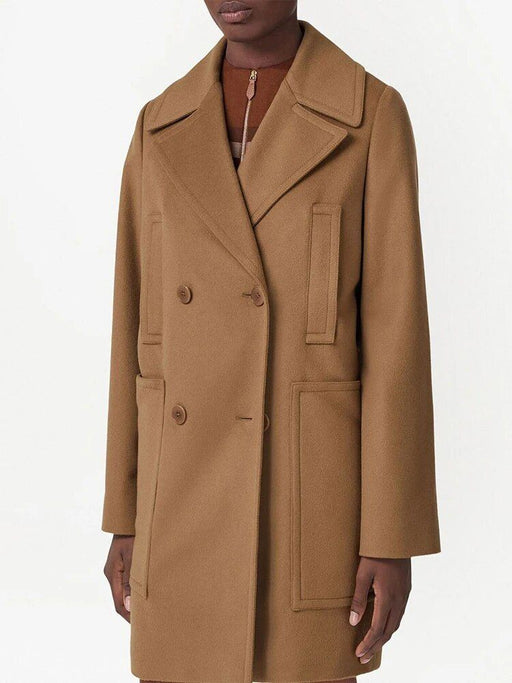 Mid-length double breasted overcoat, view 2 - MRSLM