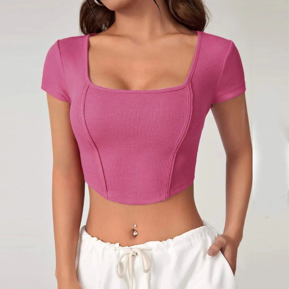 Top cropped elegante para o verão