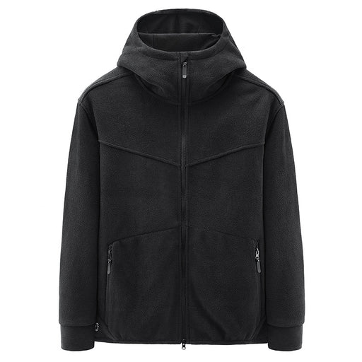 Men's loose plush fleece jacket, view 3 - MRSLM