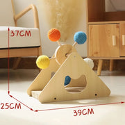 Cat scratching post with sisal ball, view 3 - MRSLM