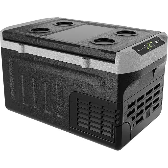 Refrigerador portátil elétrico para carro, 12V, 32QT (30L), com compressor.