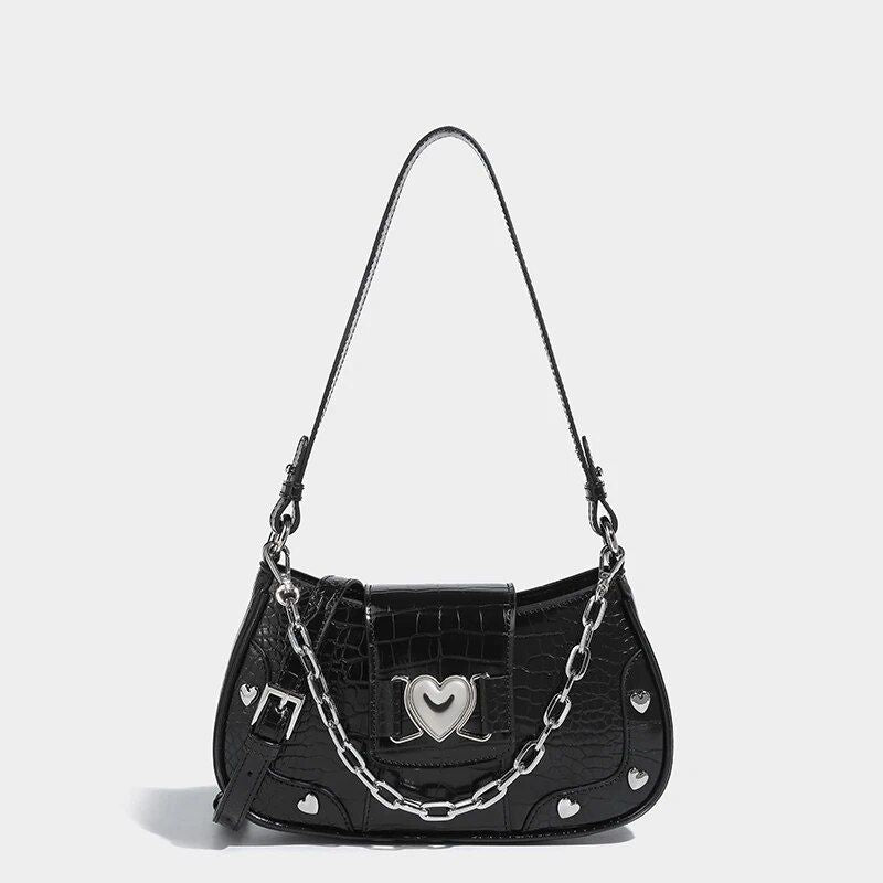 punk chain underarm purse, view 4 - MRSLM
