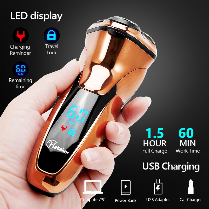 cordless electric shaver for men, view 7 - MRSLM
