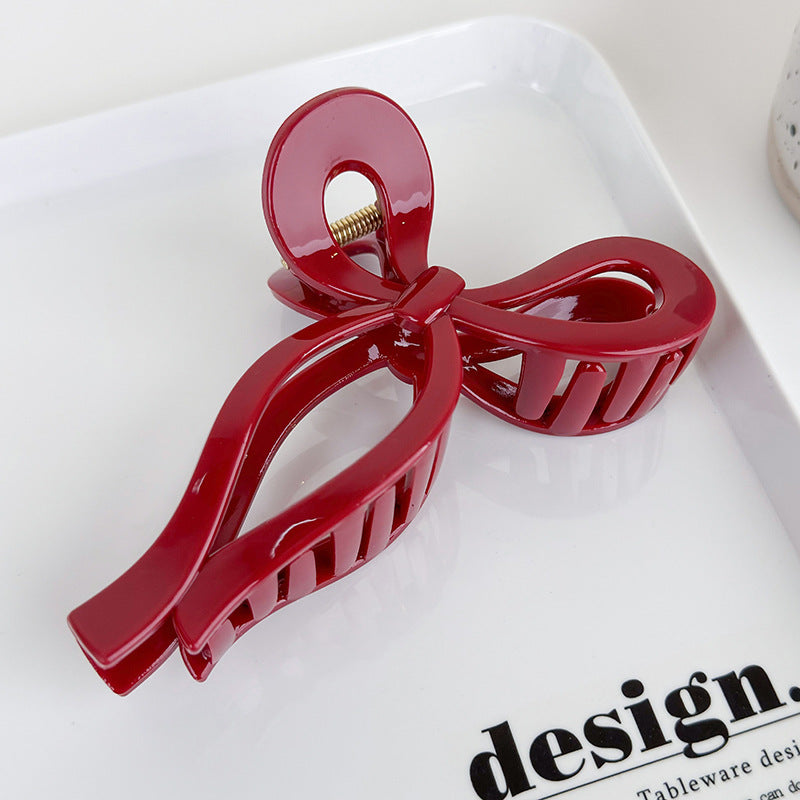 red geometry hair claw, view 11 - MRSLM