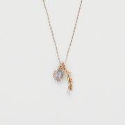 natural cordierite stone necklace, view 5 - MRSLM
