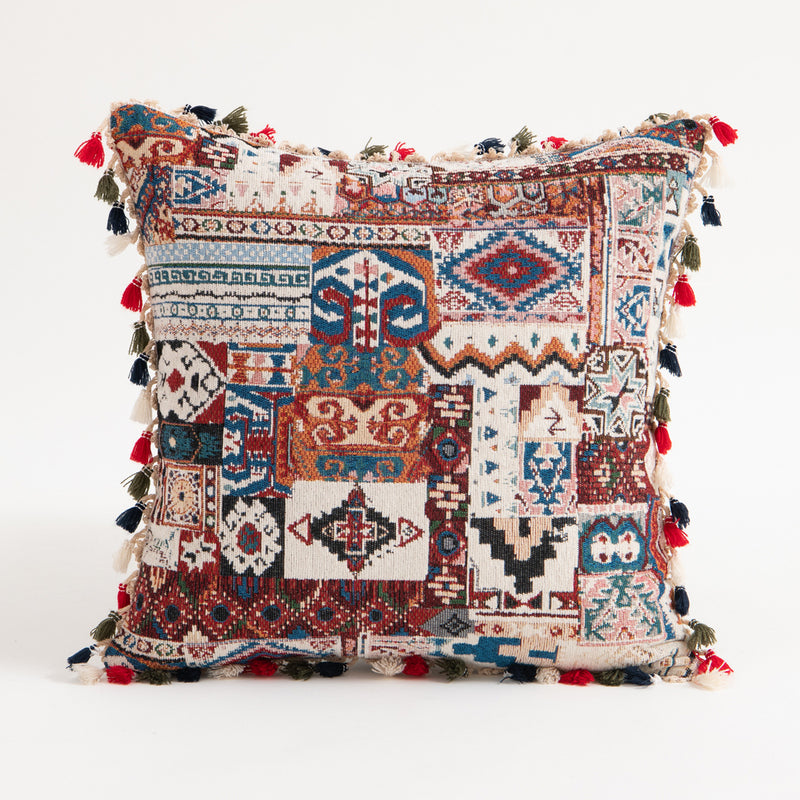 moroccan boho tassel cushion covers, view 6 - MRSLM