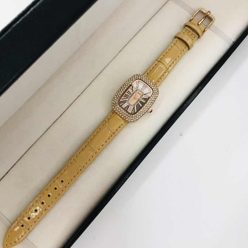 Ladies Gypsophila Diamond Delicate Leather Strap