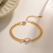 heart pendant bracelet, view 3 - MRSLM