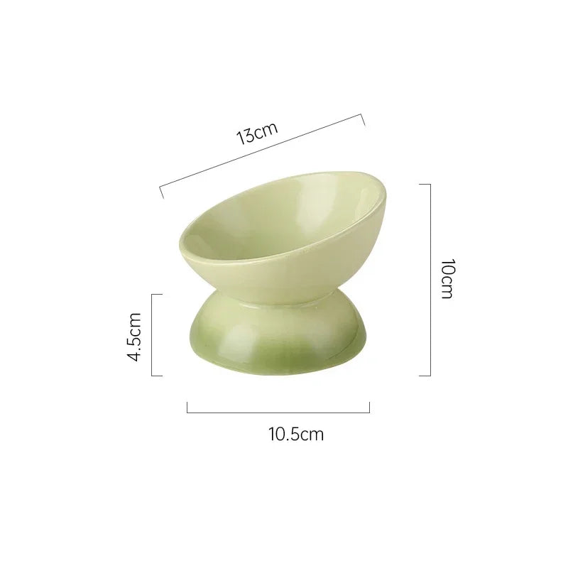 gradient ceramic cat bowl, view 5 - MRSLM