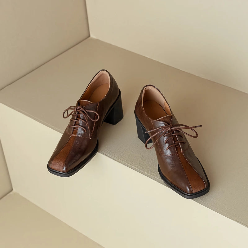 genuine leather lace-up oxford shoes, view 9 - MRSLM
