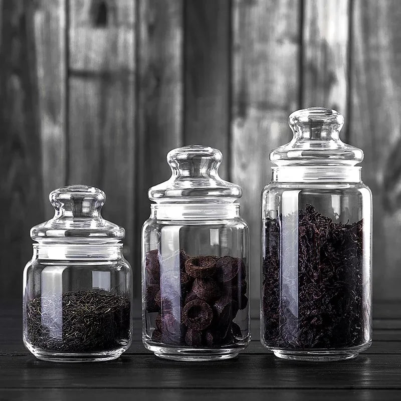Portable glass tea storage jar, view 6 - MRSLM
