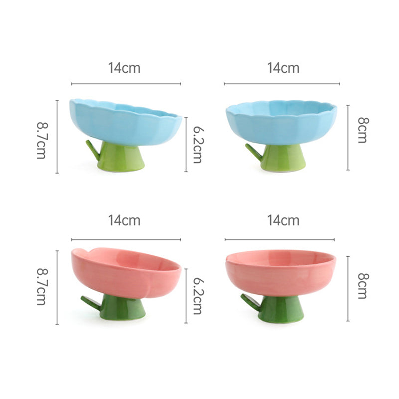 elevated ceramic cat bowl, view 10 - MRSLM