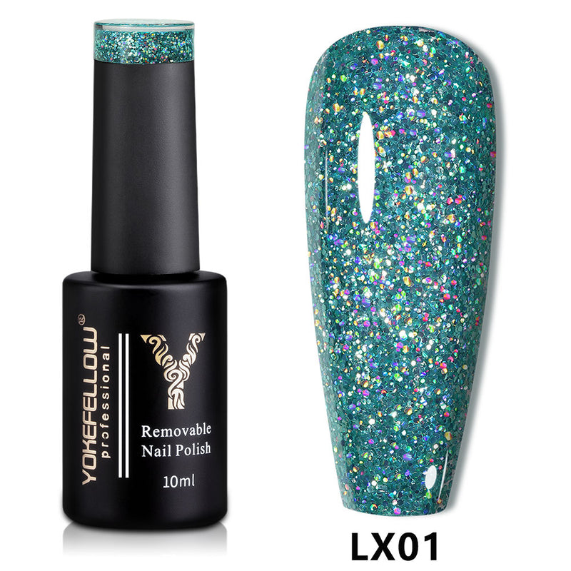 Esmalte em gel com glitter refletivo, 10ml